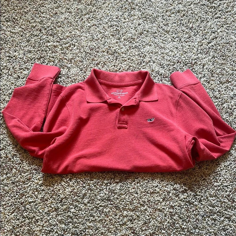 Vintage Vineyard Vines Kids Red Sweater Polo Size YL - Picture 7 of 7
